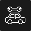 Car with wrench icon